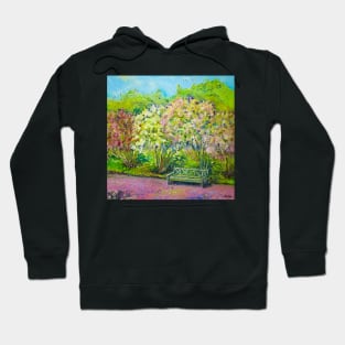 Bench in the lilac park Hoodie